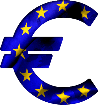 eu flag in euro